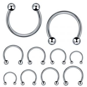 China Rainbow color nose ring fashion body piercing jewelry lip ring supplier