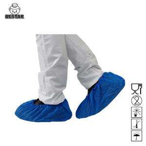 China Waterproof CPE Plastic Overshoe Covers Disposable Shoe Covers Non Slip supplier