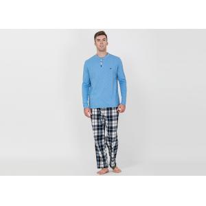 100% Cotton Slub Jersey Fabric Men'S Luxury Pajama Sets , Mens Matching Pajamas