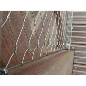 Ferrule And Knotted Rope Wire Stainless Steel Balustrade Mesh For Security Garden Fence Netting