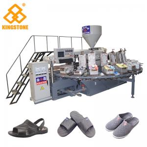 Plastic Shoe Making Production Line , Rotary TPR PVC Shoe Sole slipper Making Machine 