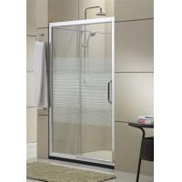 China Brushed Silk Screen Printed Glass Shower Doors Aluminum Alloy With Stainless for sale