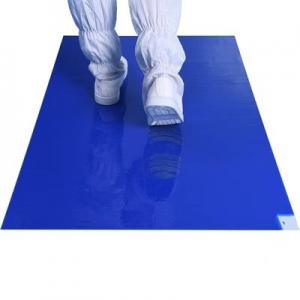 China 26 x 45Disposable 30 Sheets White Peelable Cleanroom Tacky Mat PE Self Adhesive Sticky Mats supplier