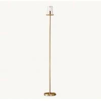 China 60'' H Modern Brass Reading Floor Lamp Polished Nickel Finish on sale