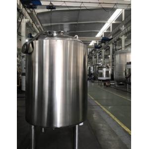 China Single Layer Stainless Steel Storage Tank , Temporary Storage Tanks For Juice / Beverage supplier