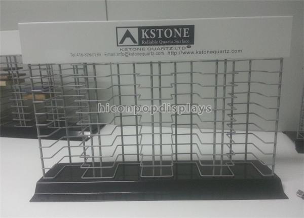 Metal Wire House Decoration Stone Display Rack Countertop For Material