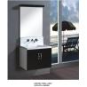 Floating wall cabinet acrylic - resin integrated sink basin , black bathroom
