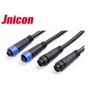 Jnicon 2 Pin 3 Pin Waterproof Cable Connector , IP67 Outdoor Electrical Cable Connectors