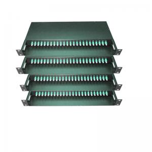 China 48 / 96 Fiber MPO/MTP Fiber Optic Patch Panel Termination Box 19 Inch SPECC Material supplier