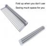 Stainless Steel Foldable Collapsible Over The Sink Roll Up Dish Drying Rack