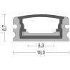 China IP65防水LEDのプロフィール チャネルT5 6063の合金に砂を吹き付けること wholesale