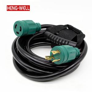 China NEMA L5-30P a L5-30R Cordón de extensión del generador SJTW 10AWG 3 puntas 30A 125V 25ft Jacket recubierto de PVC Cables de alimentación Cables de extensión wholesale