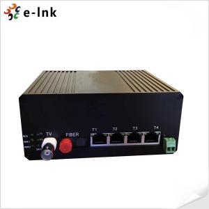 China Comutador Ethernet de vídeo industrial: 4x10/100M Ethernet + 1xVideo + 1xRS485 Dados + 1xGigabit Fibra supplier