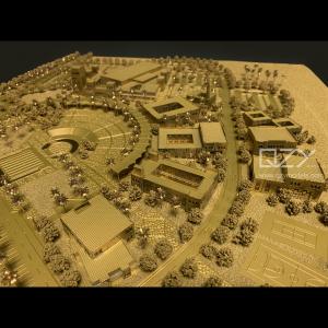 Egypt Mockup Landscape Model Architecture Brass 1:1000 OEM