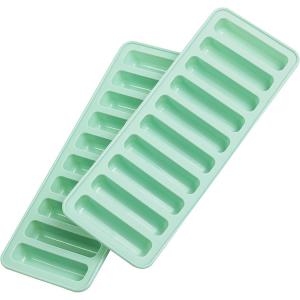 China Finger Shaped Silicone Mold 4 Packs 10 Cavities Rectangle Chocolate Bar Mold For Croquette, Dog Treats Crayons Ice supplier