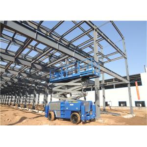 Widely Application Industrial Scissor Lift , Portable Hydraulic Lift Non Marking Solid Tire