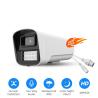 China ダブルライト ナイトビジョン IP66 防水弾 音声 モーション検出 P2P CCTV 4MP POE AI IP セキュリティネットワークカメラ wholesale