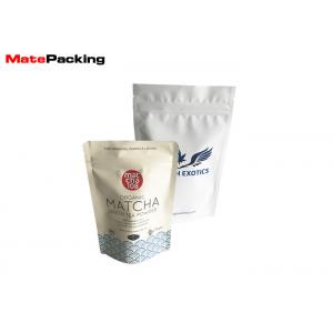 China Matte Printing Foil Stand Up Pouches Zipper Top For Coffee / Snack Package supplier