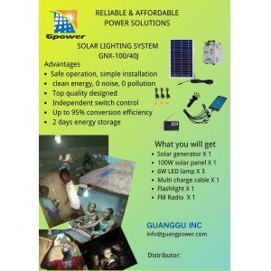 China DC5V Output Solar Energy System 100w Solar Panel Kit With Battery supplier