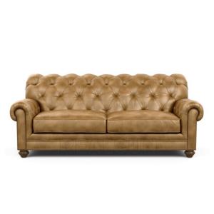 China Antique Style 3 Seater Sofa Chesterfield Tufted Sofa Set Genuine Leather Couch supplier