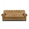 Antique Style 3 Seater Sofa Chesterfield Tufted Sofa Set Genuine Leather Couch