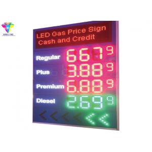 China Outdoor Waterproof LED Gas Price Display Remote Or PC Control Customized Size supplier