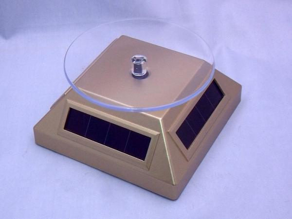 Eco - friendly white / black / golden / silver solar rotary display for showing