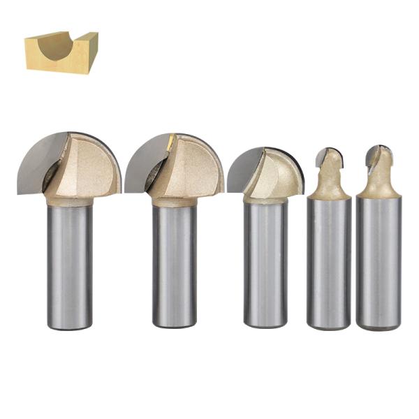 Tideway Engraving Router Bit Wood Round Head Bull Nose Router Bit Half Round Ball Head Relief Arc Carving Machine Bit