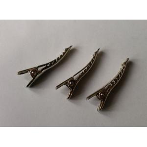 Fancy sliver metal hair clips Boutique girls fancy plain alligator hair clips