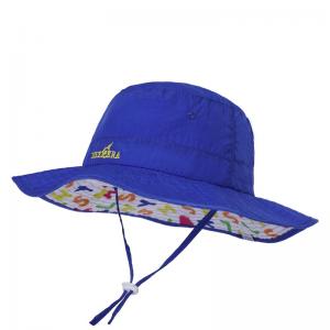 China Blue 58cm UV 30+ Safari Sun Protection Bucket Hat With Neck Flap wholesale