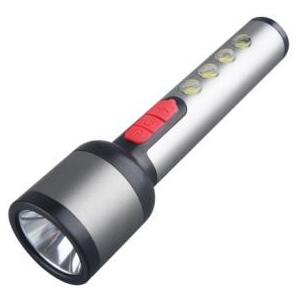 LED Rechargeable Flashlight  ABS Aluminum 1LED COB  1200MAH With Type - C  Charging 5*5*18cm