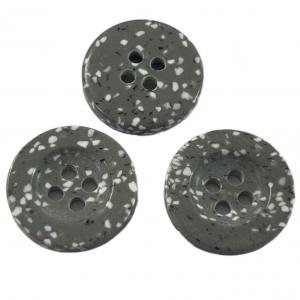 Eco Friendly Recycle Polyester Buttons Mix With Stone Powder Four Hole 24L