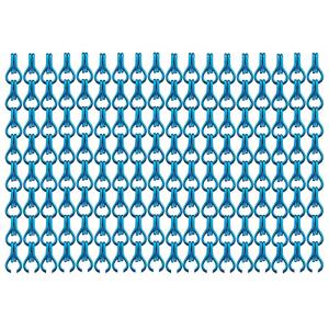 Turquoise Color 12mm Aluminium Chain Door Fly Screen Curtain Anodized