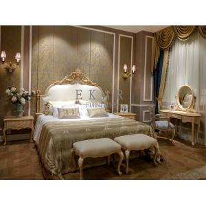 Los muebles italianos del dormitorio del diseño casero fijaron la cama de madera casera FB-129 de la tela