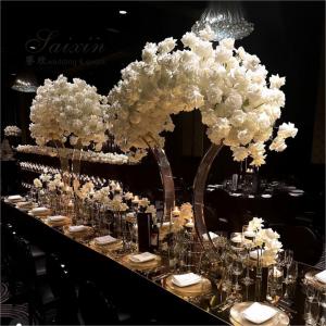Saixin designs wedding party centerpiece gold metal flower pot stand