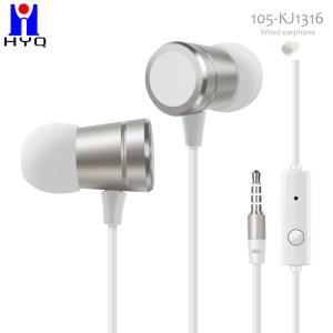 China estéreo del enchufe de los 3.5Mm en auriculares de botón del oído con Mic Bass Microphone And Volume Control supplier