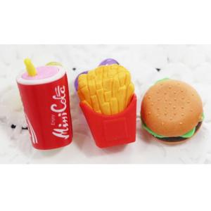 China china 3D food eraser for gift use for kids,safety material supplier