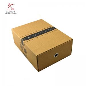 China CMYK Color Kraft Paper Shoe Box , Drawer Type Shoe Box Custom Size Accepted supplier