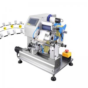 China Cable Wire OD 4-10mm Automatic Desktop Cable Labeler Label Folding Machine supplier