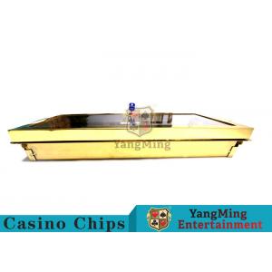 Casino de oro brillante Chip Tray, tabla Chip Tray Inserts del metal de la textura del póker
