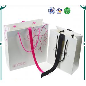China Silver Logo Stamping Printed Paper Bags With Handles OEM Welcome supplier