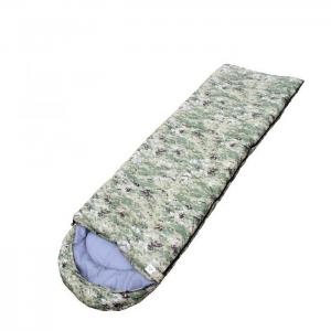 Waterproof 200GSM Hollowfiber Mountain Sleeping Bags Camouflage Envelope Design