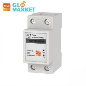 China Tuya Monitoring Smart LCD Display Wifi Energy Meter Remote Control supplier