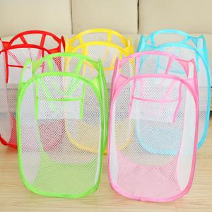 China Dirty Clothes Light Nylon Mesh Pop Up Laundry Hamper Household supplier