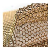 China Stainless Steel Ring Mesh Curtain With 2.2kg/m2 Weight on sale