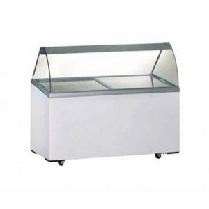 China Manual Defrost Display Chest Freezer Glass Door Large Capacity Easy Adjustable supplier