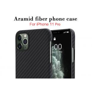 Matte Aramid Fiber Phone Case For iPhone 11 Pro Twill Style Protective Function