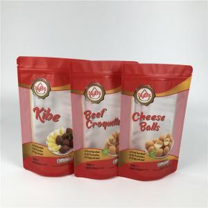 China Mini quantity digital printing cookie snack jerky beef packaging stand up zipper bag with clear window supplier