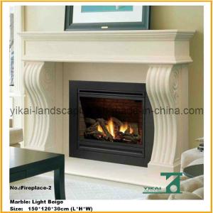 European Style White Marble Fireplace Surround