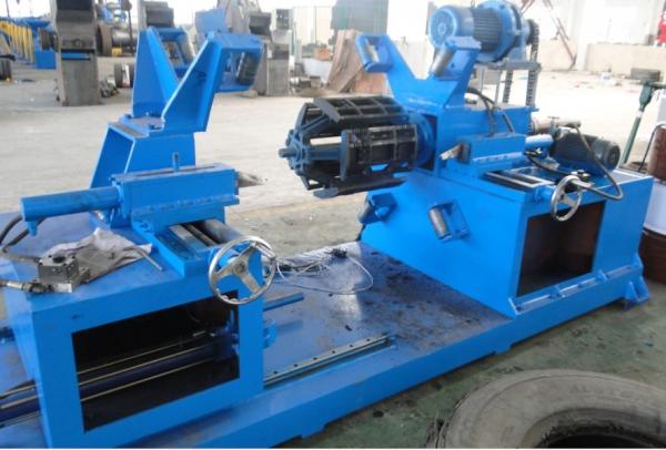 Two Sides Tire Shredding Machine , Durable Tire Bead Wires Cutter